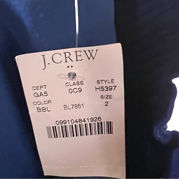 NWT J. Crew Factory linen/cotton blend skirt. Color: Blue Size: 2 - Picture 6 of 6